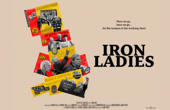 Image of Red and yellow photographs laid out in the shape of Britain.