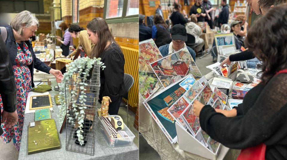 Image of People shopping at an indoor market