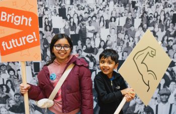 Image of Children holding placards
