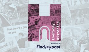 Image of A graphic design featuring a large, pink letter 