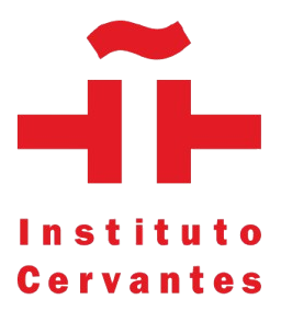 Red logo with text: 'Instituto Cervantes'.