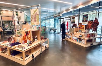 Image of Colour photograph of gift shop displays.